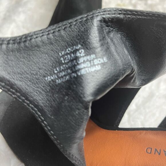 Lucky Brand OONA leather suede Black pump open toe adjustable side buckl… - Picture 11 of 12